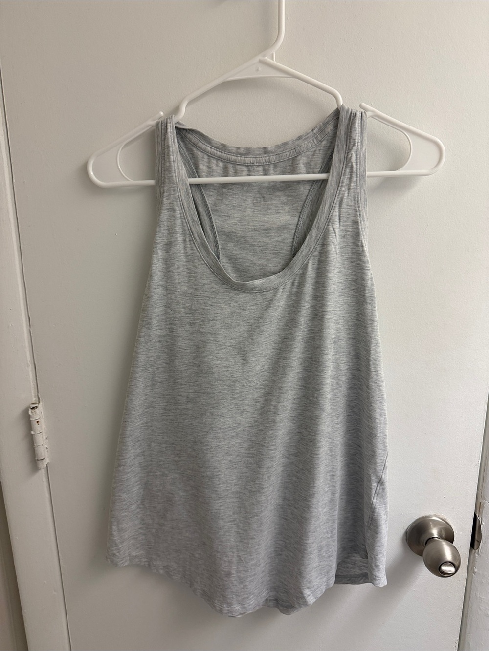 Lululemon Heather Light Gray Scoop Neck Tank